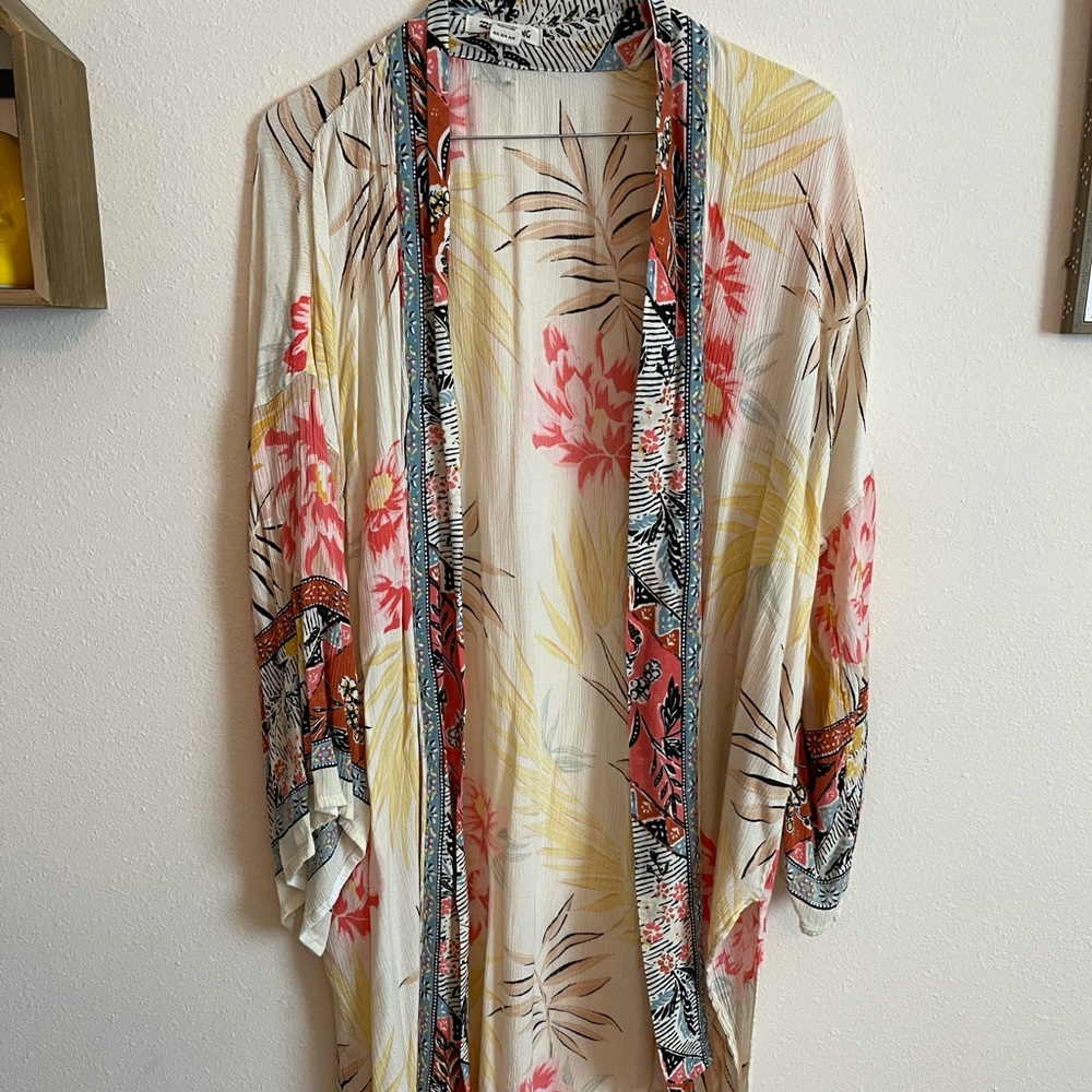 Billabong Tropical Floral Summer Kimono Cover Up